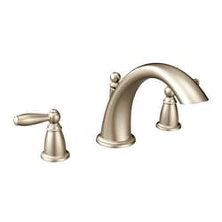 Moen Brantford Brushed Nickel Two-Handle Deck Mount Roman Tub Faucet Trim Kit, Valve Required, T933BN