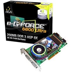 eVGA e-GeForce 6800 Ultra, 256MB DDR3, Dual DVI/TV-Out, AGP 8x (256-A8-N345-AX)