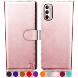 SUANPOT for Motorola Moto G 5G 2022 Wallet case 【RFID Blocking】 Credit Card Holder, Flip Folio Book PU Leather Phone case Shockproof Cover Women Men for Moto G 5G Phone case (Rose Gold)