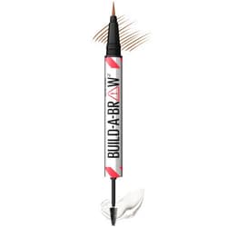 Maybelline Build-A-Brow 2-in-1 Brow Pen and Sealing Brow Gel, Eyebrow Makeup for Real-Looking, Fuller Eyebrows, Soft Brown, 1 Count