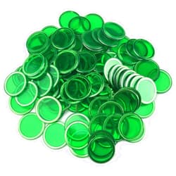 Dacefloy Magnetic Bingo Set -100 PCS Green Metal Ringed Chips/Plastic Poker Tokens/Markers/Math Counting/Science Exploration/STEM Kit/Family Game Nights…