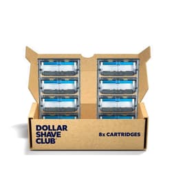 Dollar Shave Club | 6 Blade Razor Refills (8 Pack) | 6 Stainless Steel Blades for a Close & Comfortable Shave