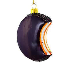 Cody Foster & Co Moon Pie Ornament Glass Treat Snack Graham Crackers Tree Ornament, 1Pc, 3.25In H, Gl140