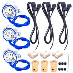 Twidec/3Pcs Synchronous Turntable Motor Electric Motor 5-6RPM/MIN 50/60Hz 4W CCW/CW AC100~127V Synchron Motor for Cup Turner,Cuptisserie Rotator with 7mm Flexible Coupling TYC-50-5-6R-XLLB