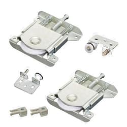 Furnrubden 2 Pieces Wardrobe Sliding Door Pulley Sliding Door Roller Kit Sliding Door Hardware Accessories Pulley, Replacement Sliding Door Accessories
