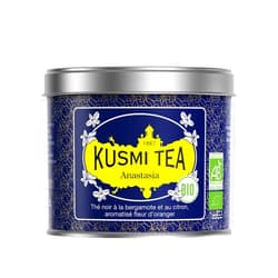 Kusmi Tea - Anastasia - Organic Black Tea with Bergamot & Lemon - Flavored with Orange Blossom - Caffeinated Tea - Inspired by the Iconic Earl Grey Tea- Loose Leaf Tea - Tin Box of 3.5 oz