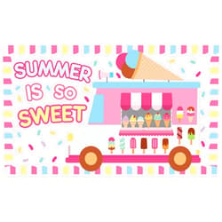 Naozinebi Ice Cream Bulletin Board Decoration Set Summer is Sweet Bulletin Board Borders Summer Ice Cream Paper Cutouts Candyland Ice Cream Car Bulletin Boarder for Candy Birthday Party School Classroom Decor