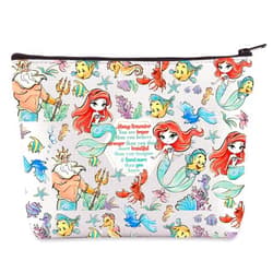 WZMPA Princess Mermaid Cosmetic Bag Fairy Tales Fans Gift You Are Braver Stronger Beautiful Than You Know Mermaid Movie Makeup Zipper Pouch Bag (Always Mermaid)