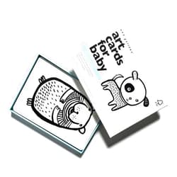 Wee Gallery, Art Cards for Baby, Black and White Baby Cards, 0–12 Months - Pets Collection