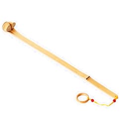 JOYGOOD Back Scratcher Creative Horseshoe Shape Back Scratcher, Easy to Store Back Massager with Hanging Loop, Durable Bamboo Anti-Itch Artifact, for Man (Color : Natural, Size : 40cm*2)