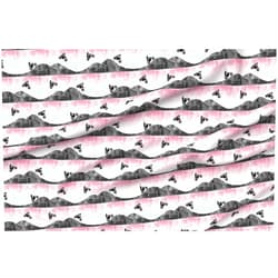 Spoonflower Fabric - Dirt Bike Pink Girl Motorcycle Printed on Petal Signature Cotton Fabric by The Yard - Sewing Quilting Apparel Crafts Decor