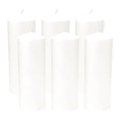 Stonebriar 80 Hour Long Burning White Unscented Pillar Candles, 3x8, White, 6 Count