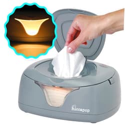 hiccapop Baby Wipe Warmer and Baby Wet Wipes Dispenser | Baby Wipes Warmer for Babies | Diaper Wipe Warmer with Changing Light | Baby Essentials