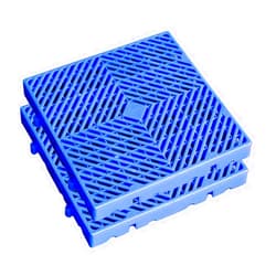 LXSEHN Plastic Pallet, Waterproof Storage Grid Pad, Lightweight Nestable Floor Pallets, 2pcs HDPE Breathable Grids Article Racks for Garage Supermarket Basement,(15.7x15.7x2in)
