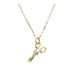 Handmade 14K Gold Filled Tiny Scissors Pendant Necklace Scissors Charm Necklace Gift for Hair Stylist Gifts Personalized Jewelry