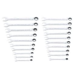 CRAFTSMAN Ratchet Wrenches Set, 20 Pc, 90 Tooth SAE/Metric Ratcheting Wrench Set with Case, 4 Degree Arc Swing (CMMT87220)