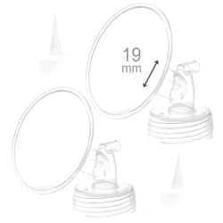 Maymom 19mm Flange and Duckbill Valve Compatible with Spectra S1 S2 Breastpump Not Original S2 Accessories Not Original Spectra Replacement Duckbill Valve and Flange