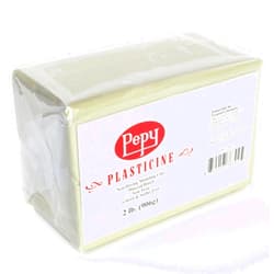 Pepy Reusable and Non-Drying Oil-Based Plasticine Modeling Clay, Cream, 2 Pounds, Sulfur-Free & Non-Toxic, Great for Kids, Beginners, and Artists, Perfect for Arts and Crafts Projects