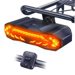 Onvian [For Cargo Rack] ONVIAN Smart Bike Tail Light with Turn Signals for Rear Bike Rack Mounting, Rechargeable Auto-Sensing Bike Turn Signals Light Alarm, Waterproof Bike Accessories for Adult Kids Cycling