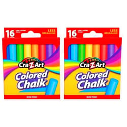 Cra-Z-Art Colored Chalk, 16 Count (10801-48), Assorted (Pack of 2)