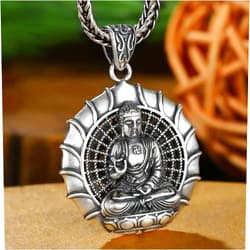 Generic Ancient Method Retro Big Day Buddha Guanyin Small Pendant Men and Women Couple Models Key Pendant Tide Accessories