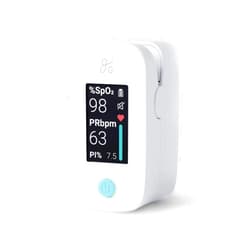 Greater Goods Finger Pulse Oximeter, Blood Oxygen Meter, Measures SpO2, Heart Rate, and PI, HSA FSA Eligible, Includes Batteries & Lanyard