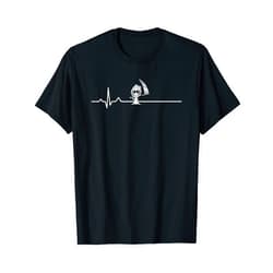 The Dark Humor Funny Cute Grim Reaper Death C.o. Funny Grim Reaper Heartbeat Death Cardiogram Goth Dark Humor T-Shirt