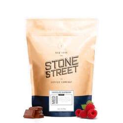 Stone Street Flavored Ground Coffee, Chocolate Raspberry, Freshly Roasted, 100% Colombian Arabica, Gourmet Coffee, Medium Roast, Chocolately Berry Flavor, 1 LB