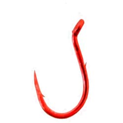 Gamakatsu Single Egg Snelled Hook - Red Size 8