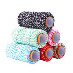 DECORA 328 Yard Bakers Twine Cord Cotton String Rope for Gift Wrapping, Arts Crafts Pack of 6