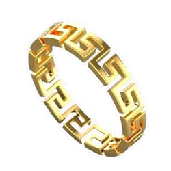 Handmade SilverDia Greek Key Ring Greek Meander Art Ring Classical Greek Ancient Symbol Unisex Ring Greek Silver Jewelry Greek Design Key Ring 14K Gold Finish Solid 925 Sterling Silver Handmade Biker Ring Gift