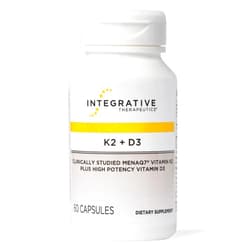 Integrative Therapeutics K2 + D3, Cardiovascular Support*, Bone Support*, Vitamin K2, Vitamin D3, 60 Capsules