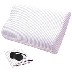 Eucoz Replacement Pillow Case for Contour Pillow,Zippered Pillow Cover for Memory Foam Neck Pillow,Soft Cotton Pillow Protector for Neck Cervical Pillow,Latex Pillow