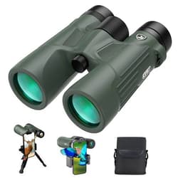Gosky 10X42 HD Binoculars for Adults with Phone Adapter, High Power Binoculars with BAK4 Prism and FMC Lens, Waterproof Binoculars for Bird Watching Hunting Traveling Outdoor Sports