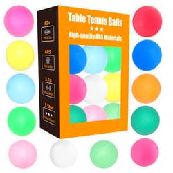 Meizhouer Ping Pong Balls 12 50 or 100 Pack: 3 Star Colored Table Tennis Balls for Outdoor Practice Party Games Cats Toys