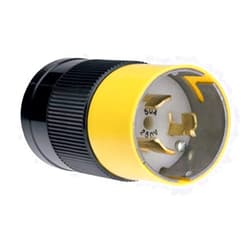 Pass & Seymour Legrand Pass & Seymour CS8265 Turnlok 50 Amp 250V California Standard Industrial Spec Grade Locking Plug, IP20 Suitability, Non-NEMA, Black (1 Count)