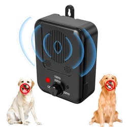 YEOWWW! Anti Barking Device, Rechargeable Dog Barking Control Devices, Sonic Bark Deterrent Devices,Ultrasonic Anti Bark Device for Dogs with 3 Modes, Dog Barking Silencer Indoor Outdoor Black