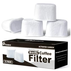 Possiave 12-Pack Charcoal Water Filters Compatible with Breville BWF100 Machines, Breville Espresso Machine Water Filter Replacement