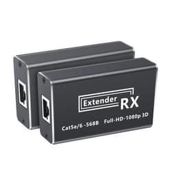 avedio links HDMI Extender Over Cat 5e/6/7, Full HD 1080P Aluminum Alloy HDMI Over Ethernet Extender Balun Adapter, EDID, Deep Color, Dobly Digital/DTS (196FT-1080P)