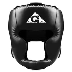 GROOFOO Boxing Headgear for Kids Adults, PU Leather Boxing Helmet for Traning Kickboxing MMA Muay Thai Sparring Martial Arts Karate Taekwondo