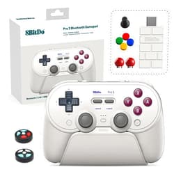 8Bitdo Pro 3 Bluetooth Controller with TMR Joysticks, Swappable ABXY Buttons, Pro Back Buttons, Charging Dock, Hall Effect Triggers for Switch/Switch 2, Windows, Apple, SteamOS, Android (G Classic)