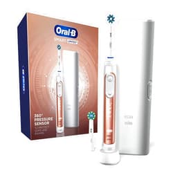 Oral-B Pro Smart Limited Power Rechargeable Electric Toothbrush with (2) Brush Heads and Travel Case, Rose Gold