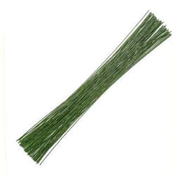 CCINEE 18 Gauge Dark Green Floral Paper Wrapped Wire 16 inch, 100/Package