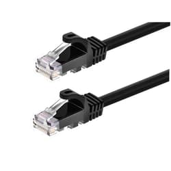 Monoprice Cat5e Ethernet Patch Cable - Snagless RJ45, 24AWG Stranded Pure Bare Copper Wire, 350Mhz, UTP, 14 Feet, Black - Flexboot Series