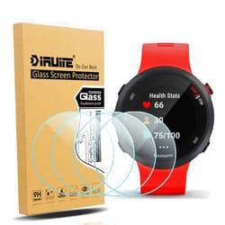 Suoman 4-Pack for Garmin Forerunner 55/45 / 45S Screen Protector, [Anti-Scratch] 2.5D 9H Hardness Ultra-Thin Tempered Glass Screen Protective Film
