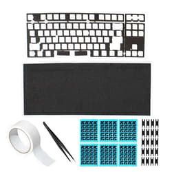 Gliging Switch Pads Sound Foam Dampeners Sheet Soft with Making Tape Tweezers for 87 Hot Swap Keyboard