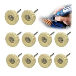 Stream&Dew 10pcs Sheepskin Buffing Wheels for Dremel - Jewelry Polishing Kit - Rotary Tool Accessories - Widely Used
