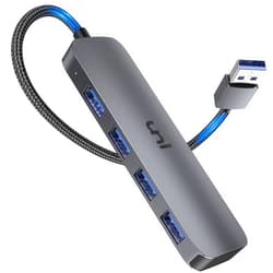 Uni USB Hub 3.0, uni 4-Port USB Splitter for Laptop, Ultra-Slim Multiple USB Port Expander Compatible with Keyboard and Mouse Adapter, PC, MacBook Air, Mac Pro, iMac, Surface Pro, Flash Drive, Mobile HDD