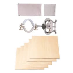 Yibuy 6 Pieces Metal Clamp-On Lyre Holder and Wood Cork Sheets 1.5mm for Clarinet