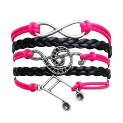Infinity Collection - Charm Bracelet with Music, Bracelets for Women, Teens, and Girls. Adjustable Bracelet for Musicians. Gift for Music Lovers